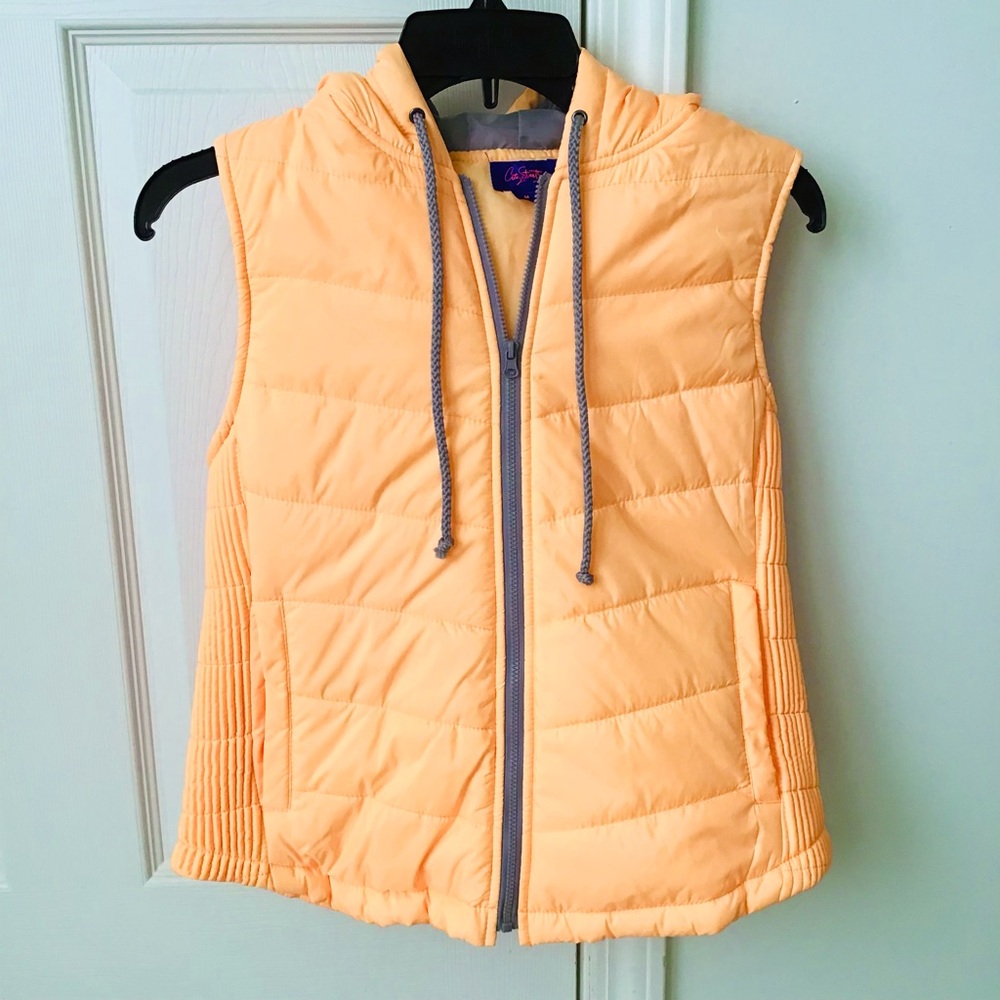 City Streets Orange Puffer Vest